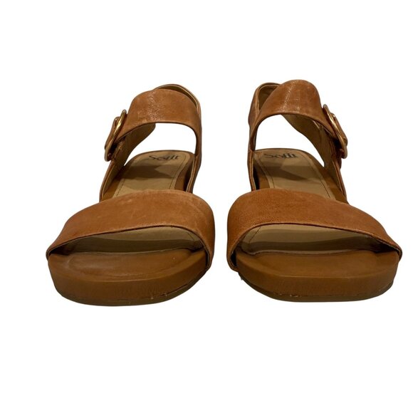 Söfft Vaya Leather Wedge Sandals Adjustable Strap Comfort Soft Footbed Size 9 M - Picture 7 of 13